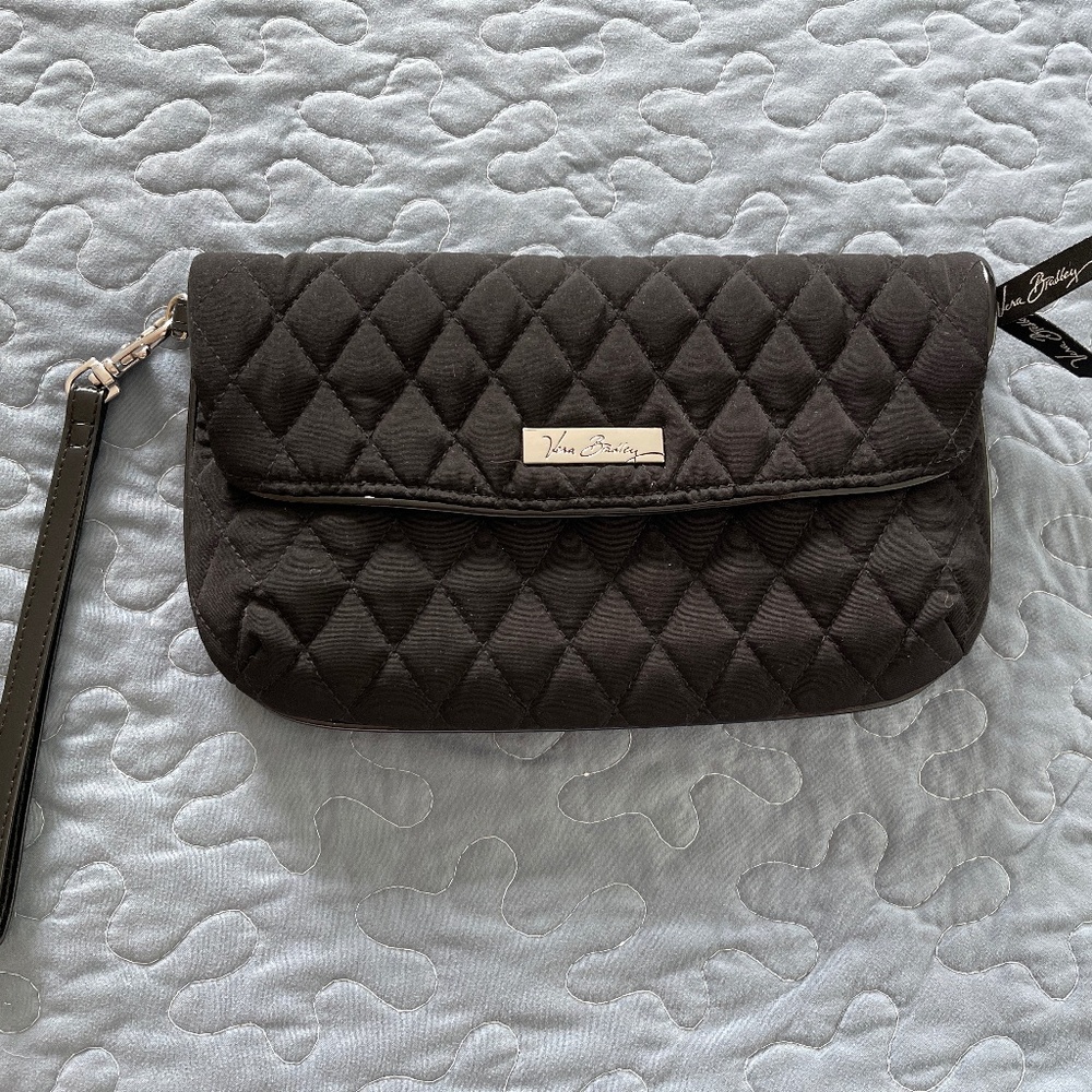 Vera Bradley black envelope clutch